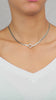 Girl Wearing Herringbone Snake Chain Silver Plated